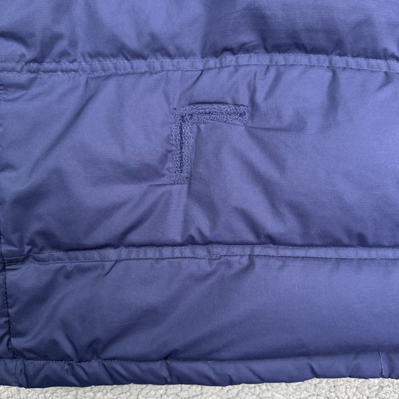 LL Bean Puffer Downtek Jacket Men Medium Reg Blue Removable Hood Pertex 295958 - Picture 4 of 16